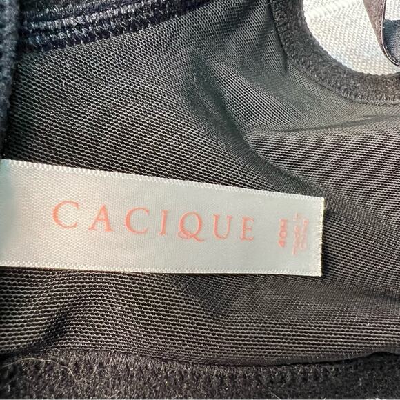 Cacique 40H Bra Lightly Lined T Shirt Bra No Wire Black Wireless Lane Bryant - Picture 6 of 12